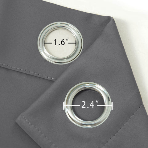 LEMOMO privacy enhancing grey blackout curtain for night use