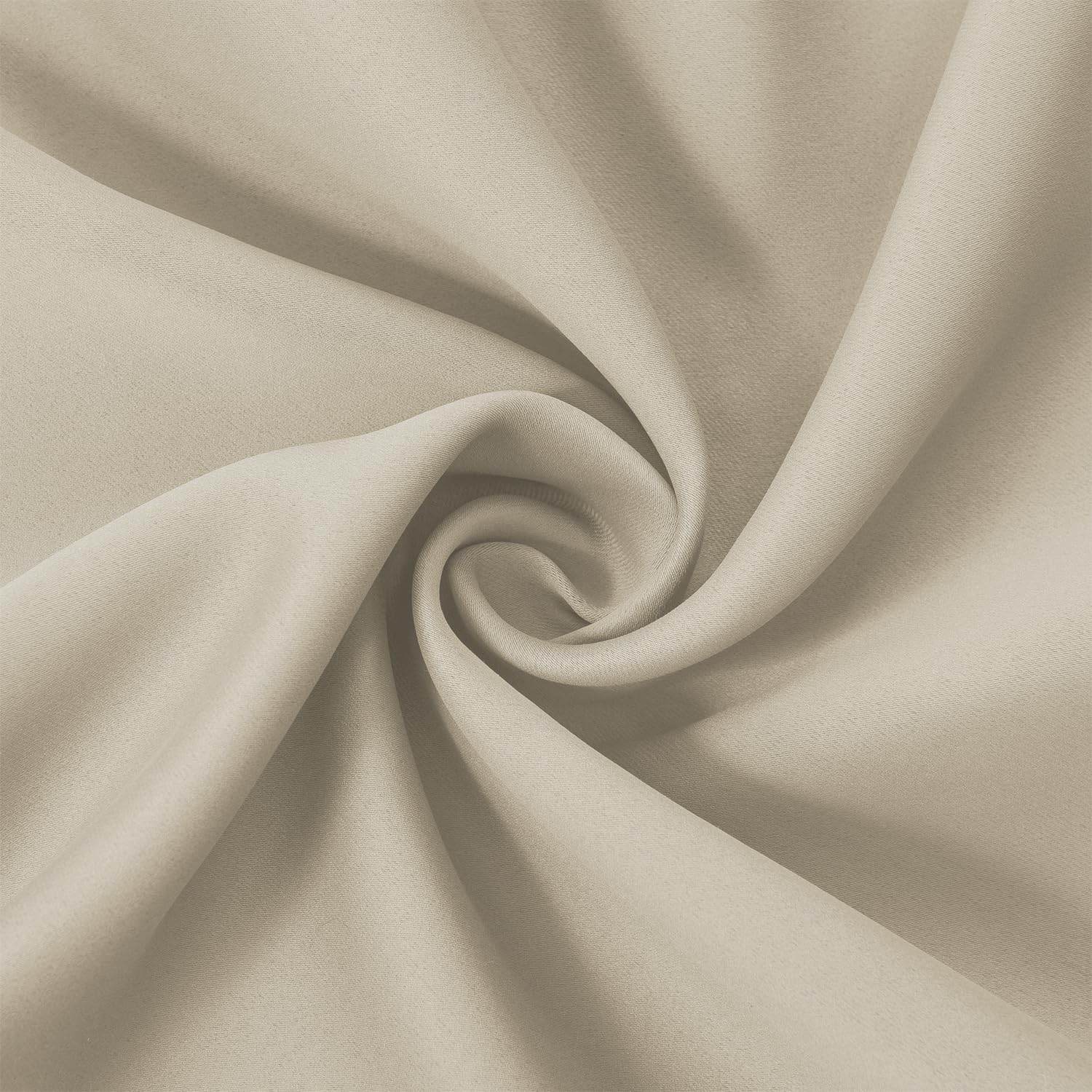 LEMOMO light beige blackout curtains 8 grommets detail.