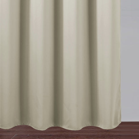 LEMOMO light beige blackout curtains ideal for bedrooms and nurseries.