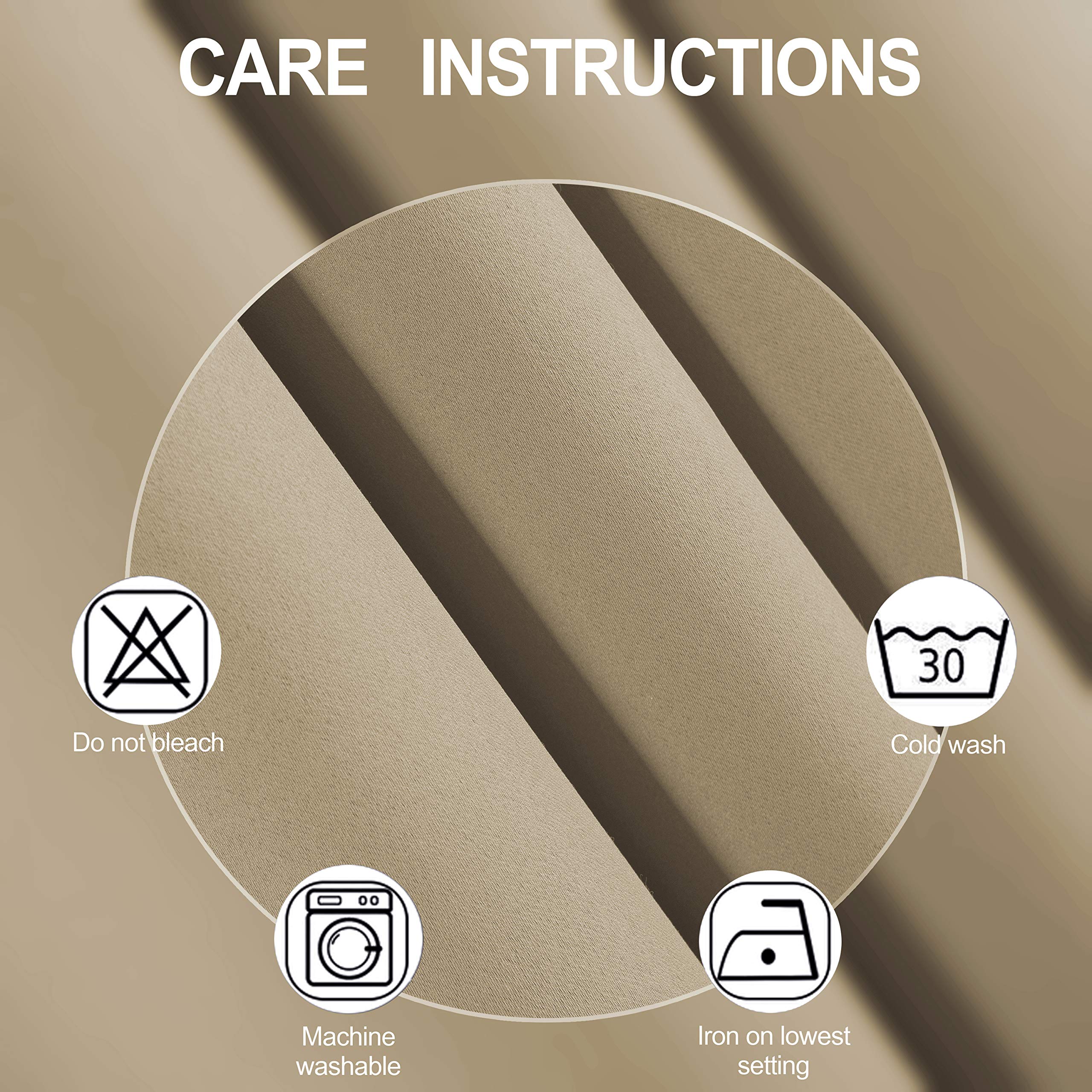 LEMOMO living room beige curtains provide a soft, refined finish