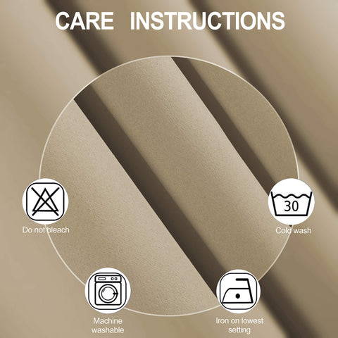 LEMOMO living room beige curtains provide a soft, refined finish