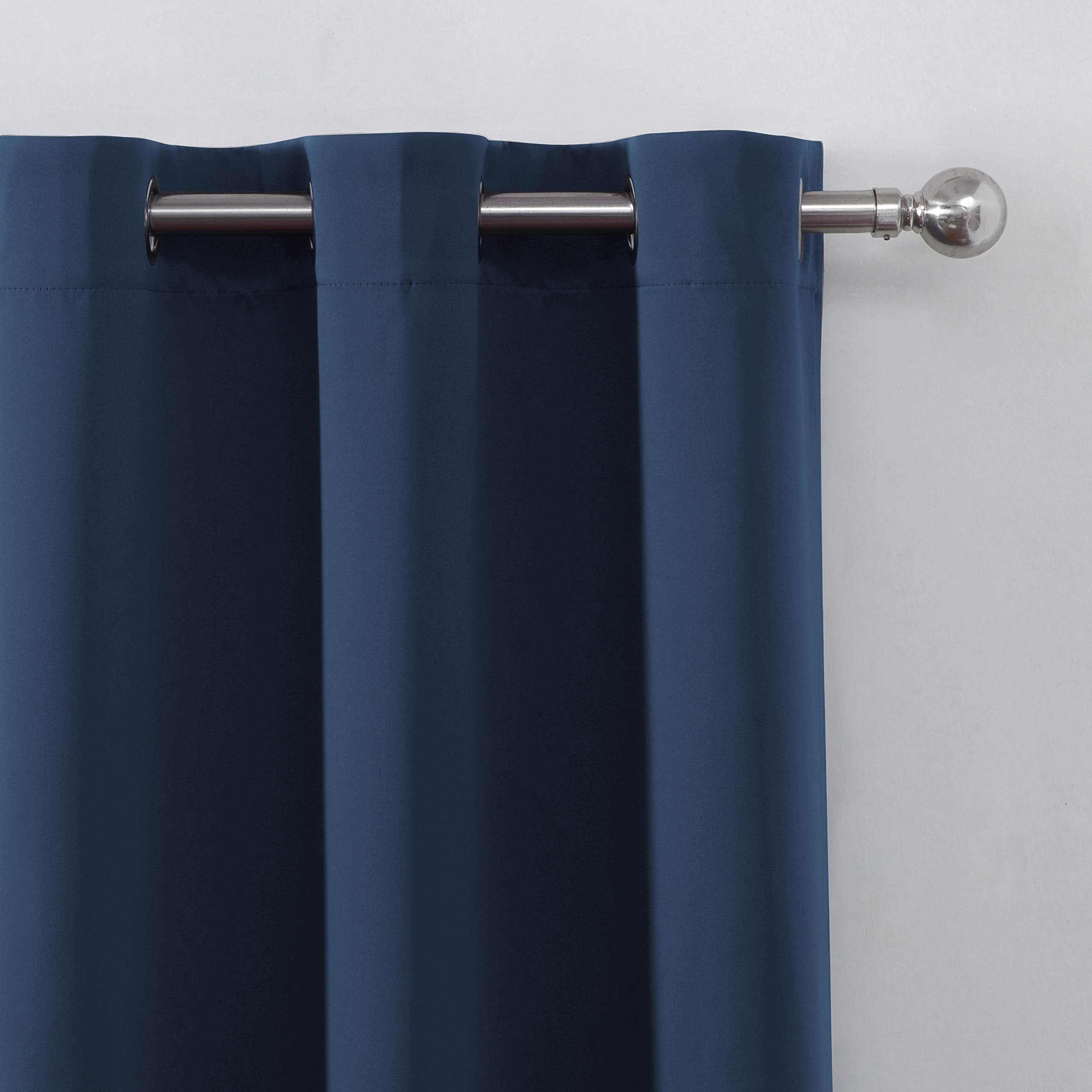 LEMOMO navy blue curtains panel 07; thermal insulation may help comfort.