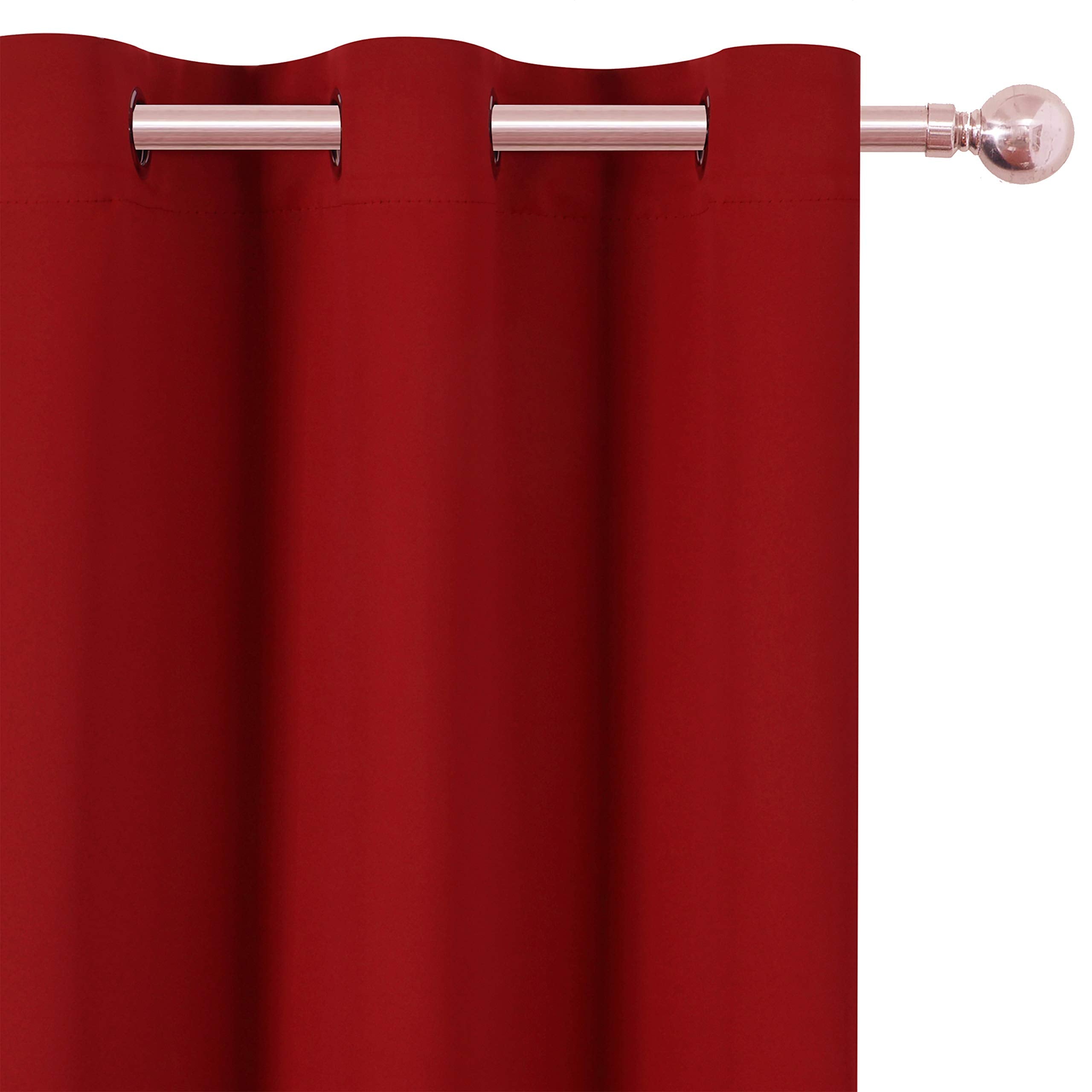 LEMOMO red curtains enhanced privacy during daylight and night