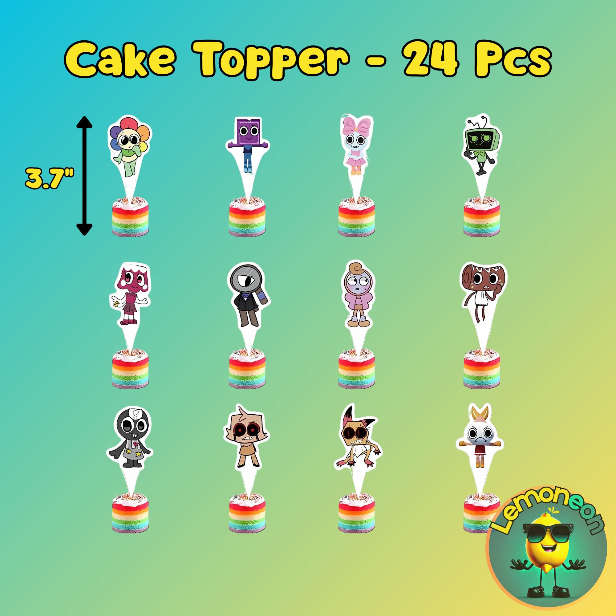 Lemoneon cupcake toppers, 24-count, decorate cupcakes beautifully.