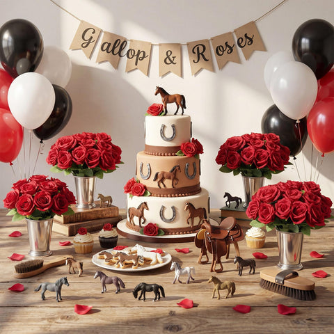 LemonRoad derby-theme decorations create an immersive party atmosphere