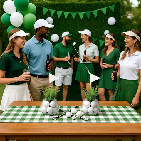 LemonRoad golf table topper assembly showcases a cohesive golf scene.