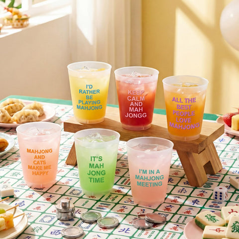 LemonRoad Mahjong cups angle5 12-piece set ideal as party favors and gifts