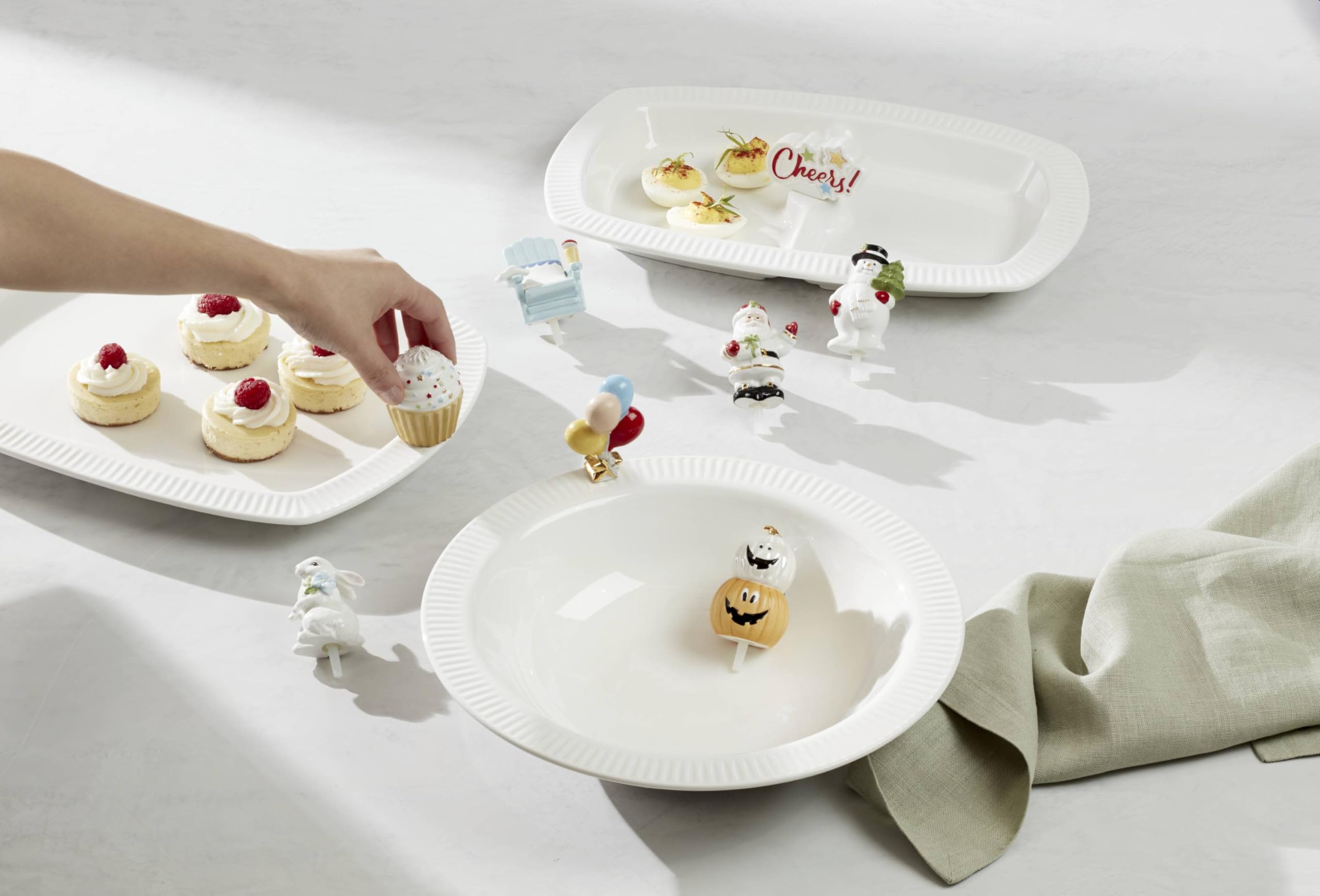 Lenox Easter table decor bunny popper pairs with Profile Poppers serveware.