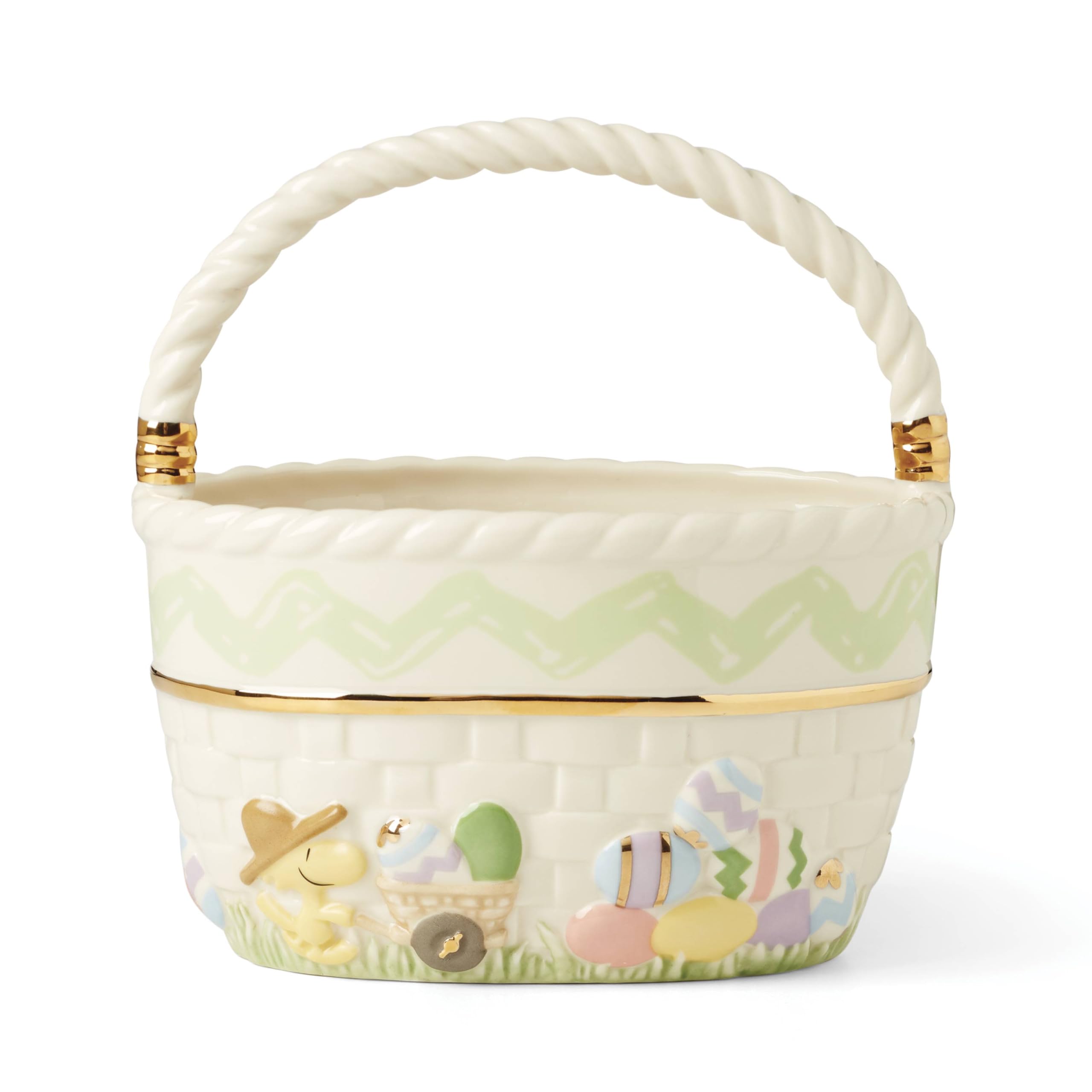 Lenox Peanuts Easter Woodstock basket side view ideal for candy display