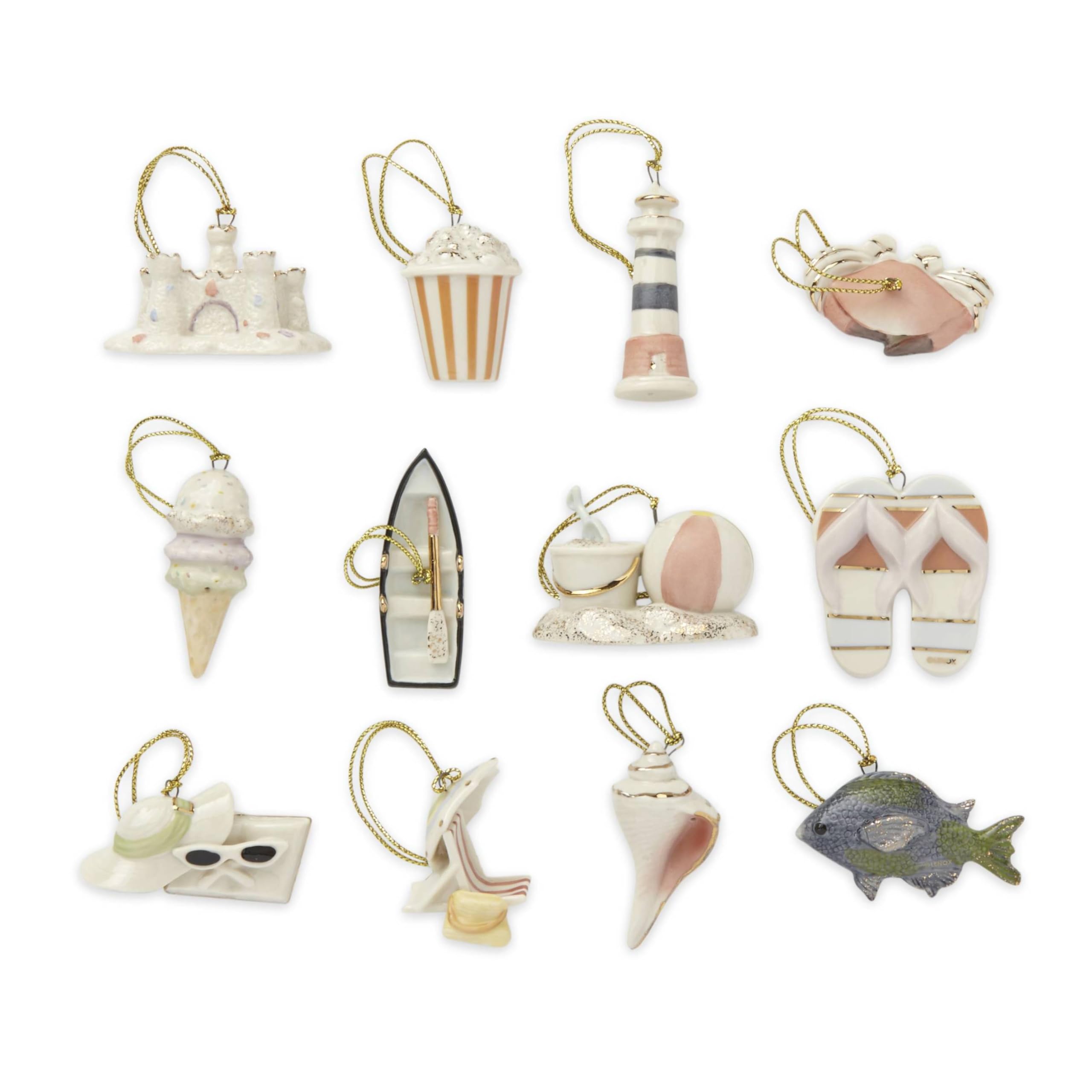 Lenox Summer Mini Ornaments ice cream cone adds playful summer vibes to any display