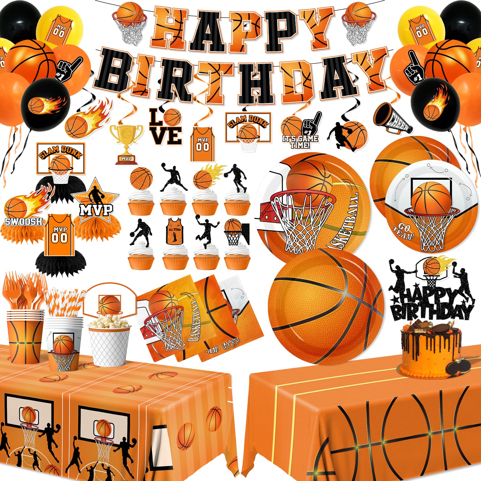 Lenyunge basketball banner for festive party decor
