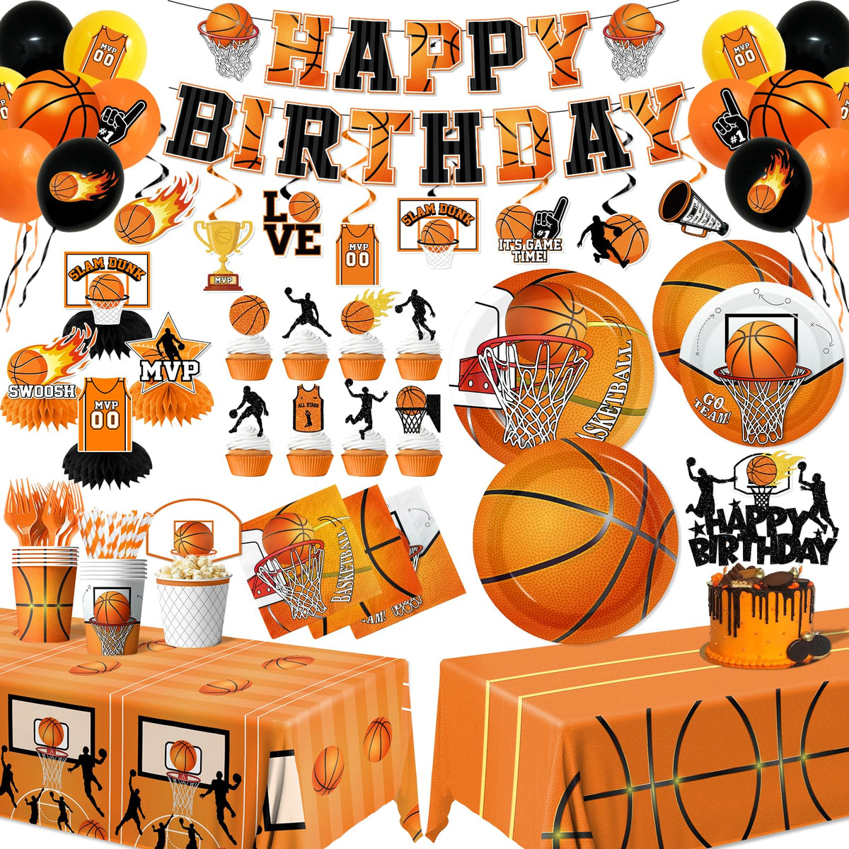 Lenyunge basketball banner for festive party decor