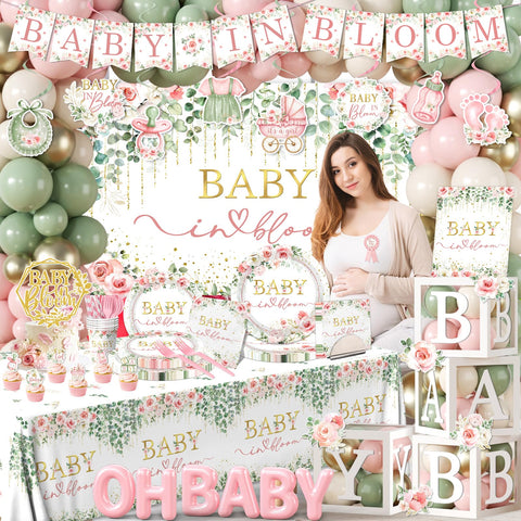 Lenyunge Floral Baby in Bloom tablecloth sets a cohesive table look with style.