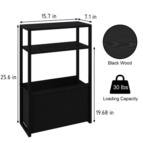 Leomonio Narrow Side Table basket detail highlights waterproof Oxford fabric for easy cleaning.