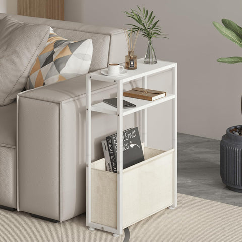 Leomonio thin bedside table with adjustable feet on uneven floors