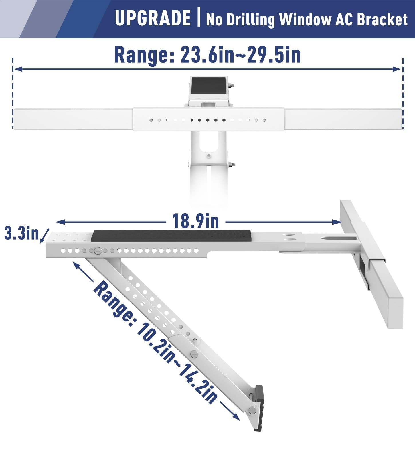LEOPO heavy‑duty steel construction supports window AC units.