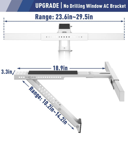 LEOPO heavy‑duty steel construction supports window AC units.