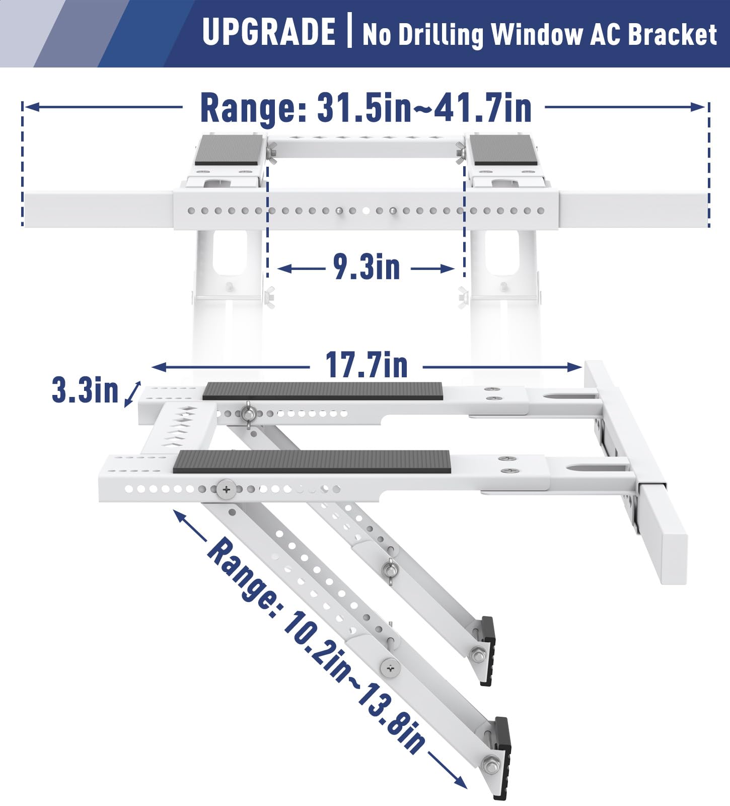 LEOPO heavy-duty steel construction supports up to 300 lbs for durable window mounting.