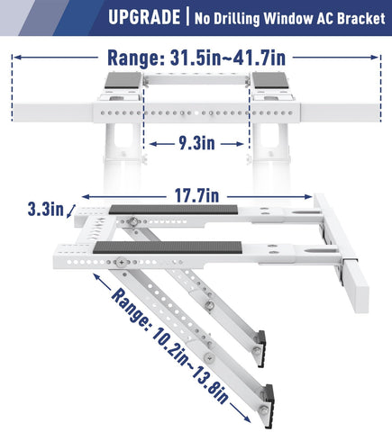 LEOPO heavy-duty steel construction supports up to 300 lbs for durable window mounting.