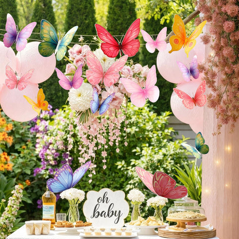 Lerheedi thick cardstock butterflies stay durable and maintain shape.