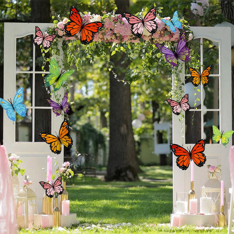 Lerheedi thick cardstock butterflies are durable and reusable.