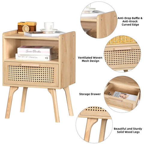 Lerliuo natural wood finish matches many decor styles.
