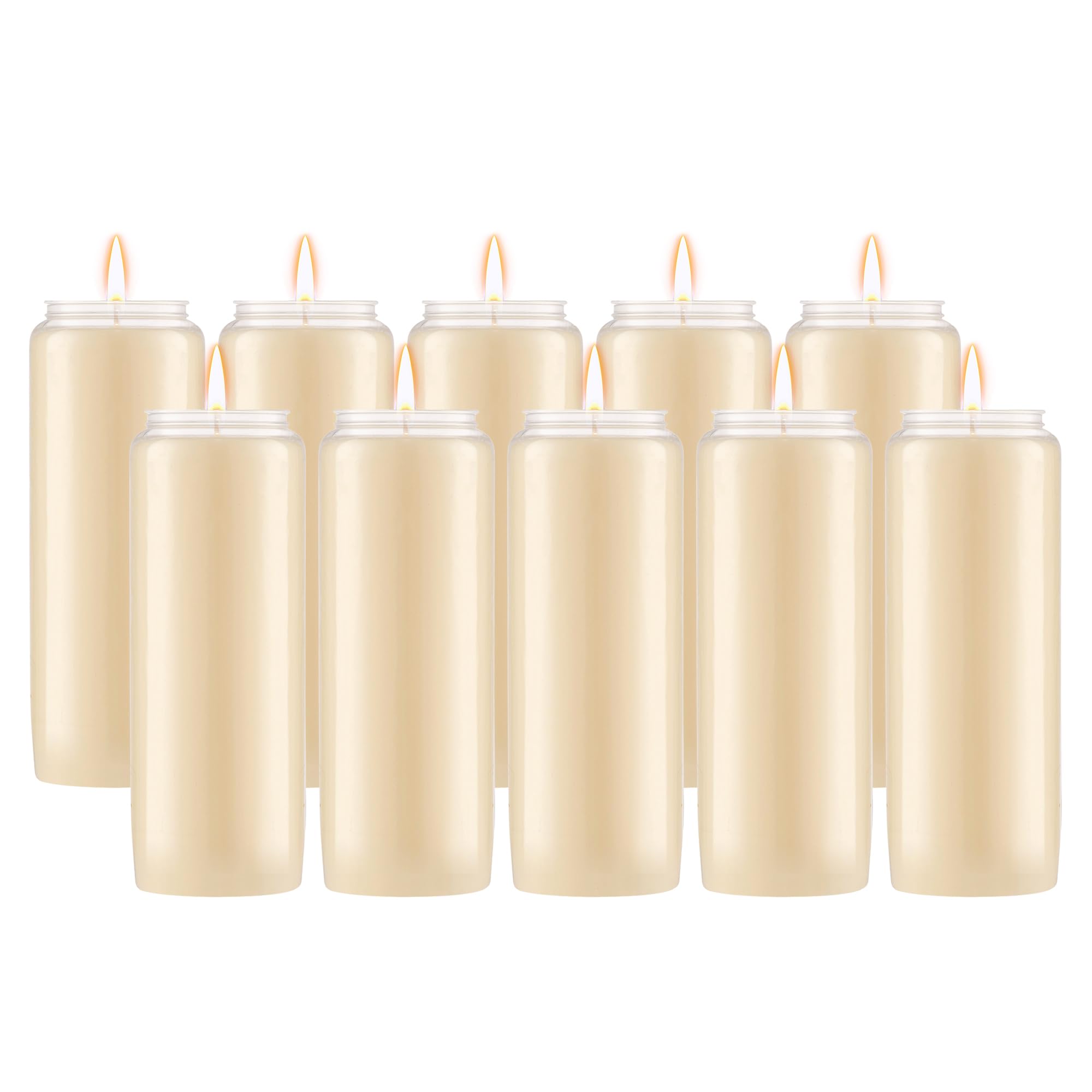 Lerner 9-day memorial candle in a clear jar, smokeless and long-burning for vigils