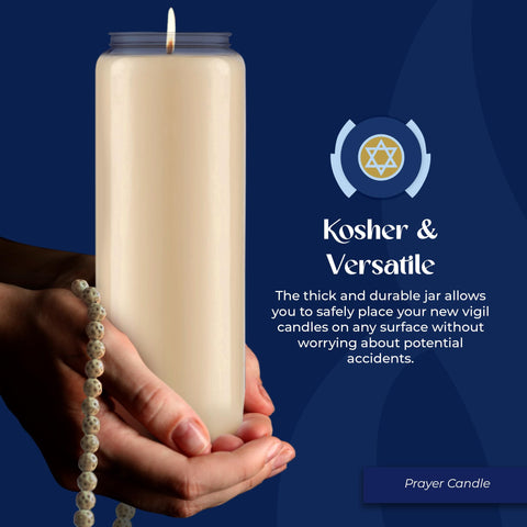 Lerner durable clear-jar candle, safe on any surface during power outages or storms