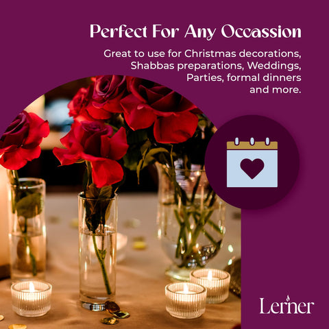 Lerner Tealights burn smokeless and soot-free indoors