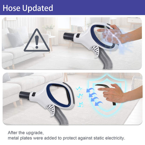 LesinaVac blue flexible design for easy reach around furniture