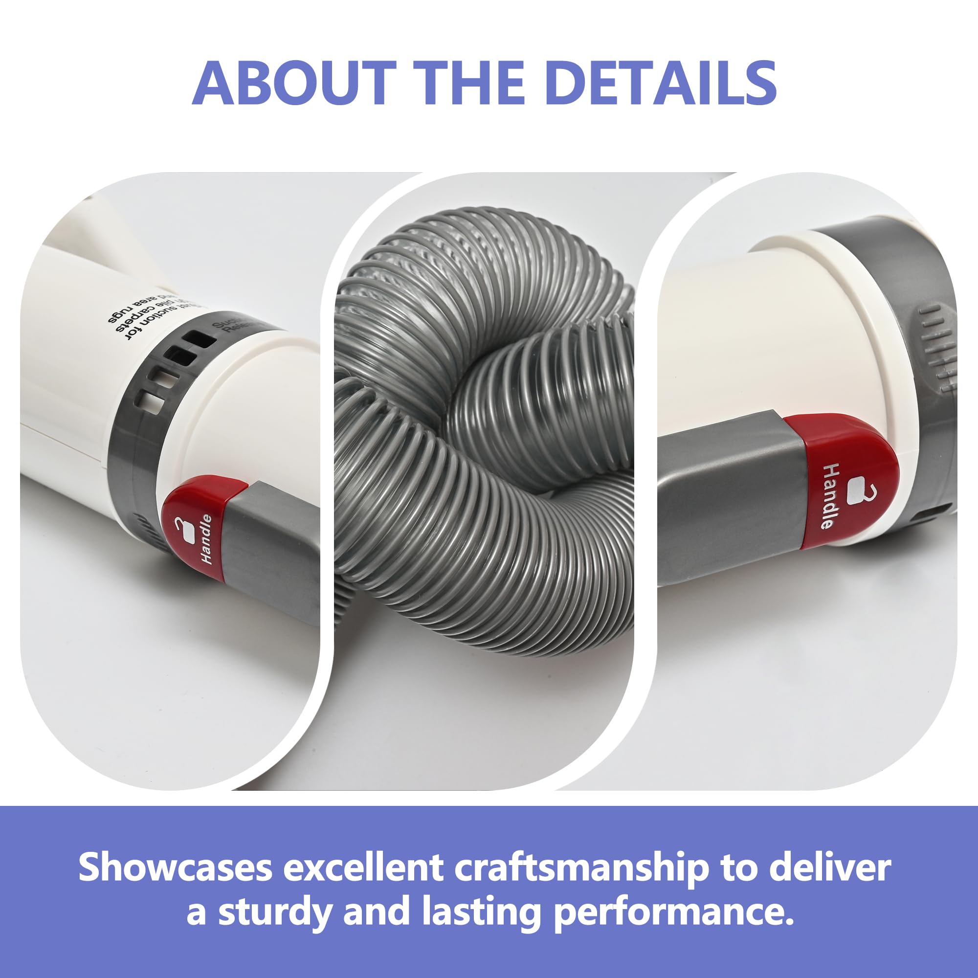 LesinaVac hose extended to 2-3 meters for reach and flexibility