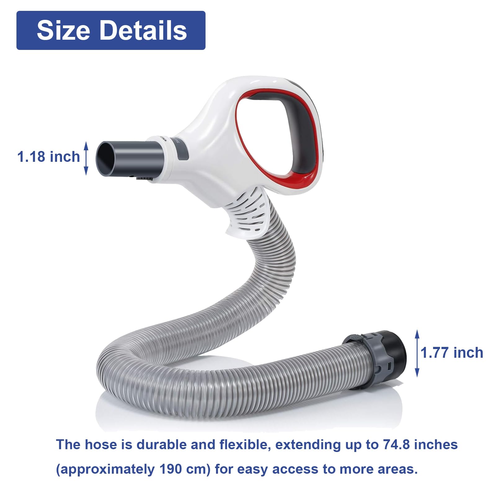 LesinaVac hose handle compatibility ensures a snug fit on NV500 series.
