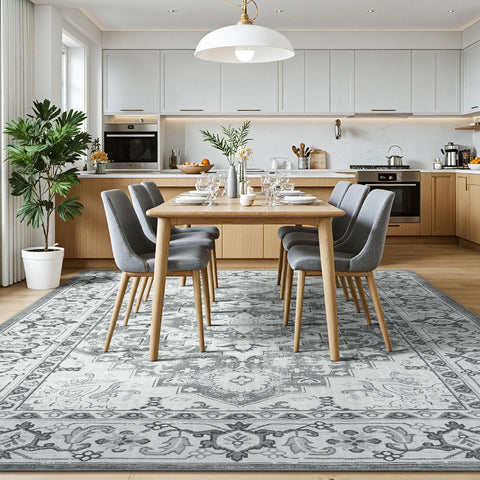 Lessymo soft faux wool texture creates plush comfort underfoot.