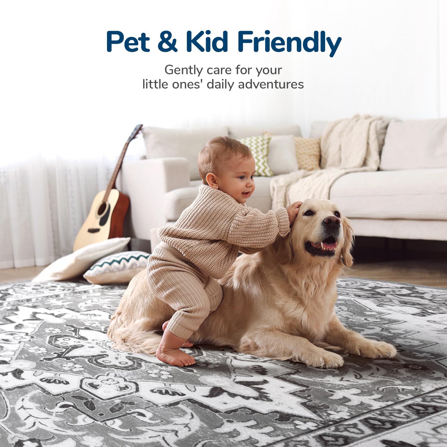 Lessymo stain-resistant finish helps everyday messes stay manageable.