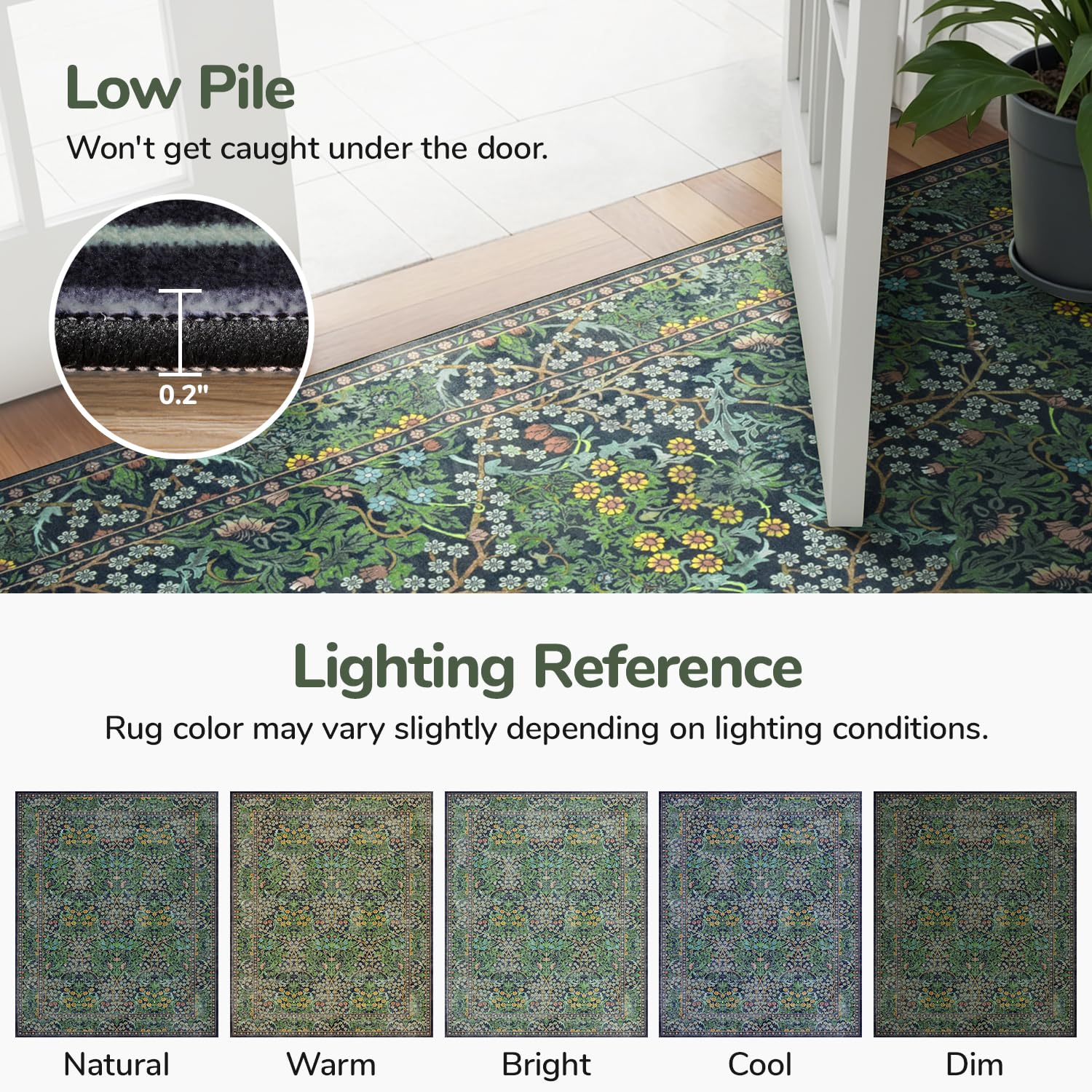 Lessymo forest green colorway brings nature-inspired calm to living or dining spaces.