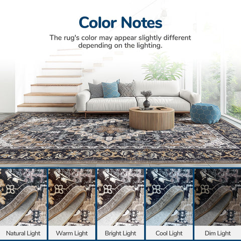 Lessymo kid-friendly rug resists wear for busy family spaces.