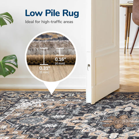 Lessymo machine-washable rug enables easy deep cleaning after spills.
