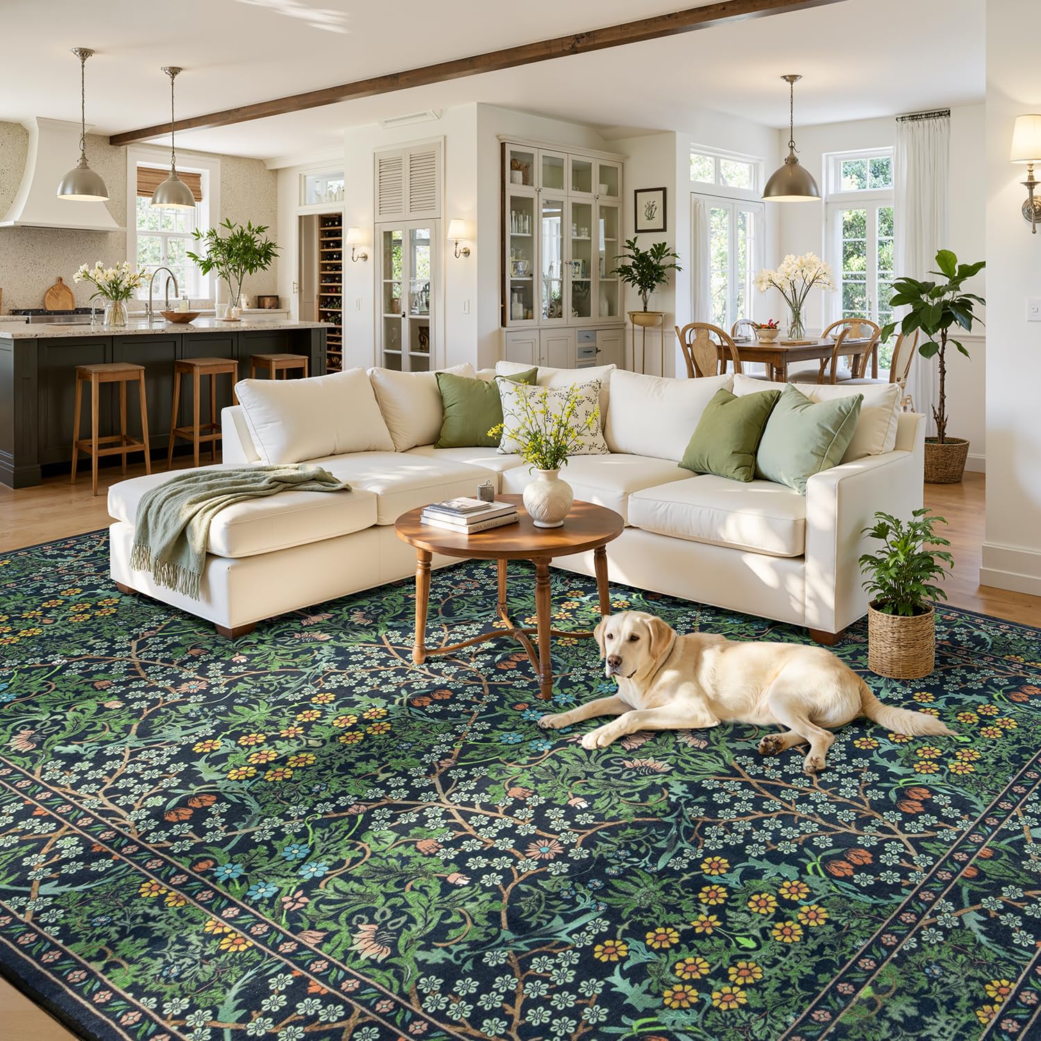 Lessymo soft faux-wool fibers deliver cloud-like comfort under foot in living areas.