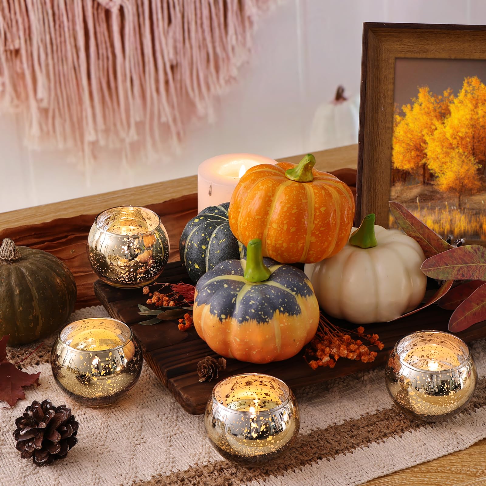 LETINE mercury glass tealight holder enhances outdoor gatherings with subtle shine
