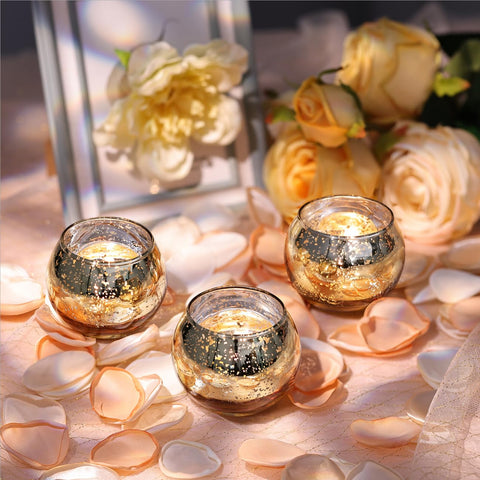 LETINE gold votive holder creates elegant centerpiece focal point