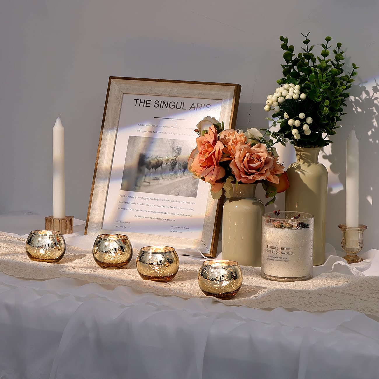 LETINE gold votive holder ships securely for worry-free reception decor