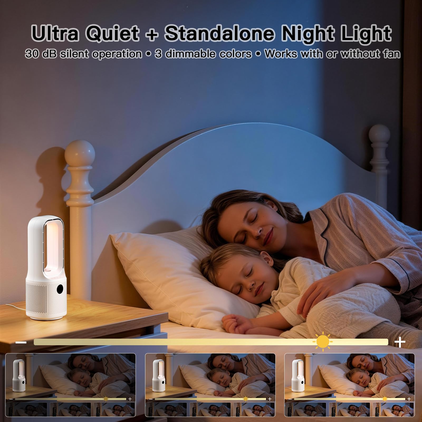 Let'me bladeless desk fan with timer setting up to 9 hours