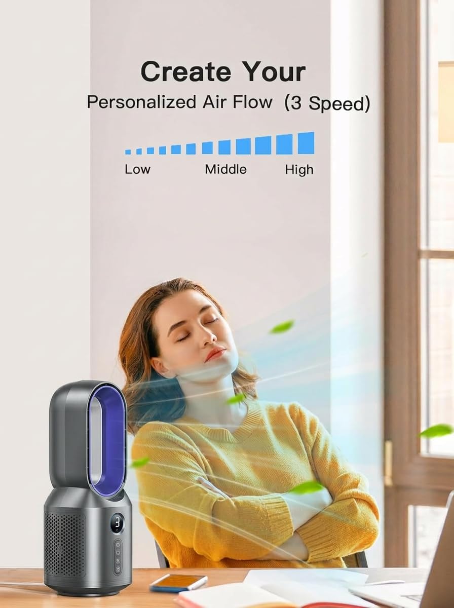 Let'me bladeless desk fan USB-powered for reliable desk airflow.