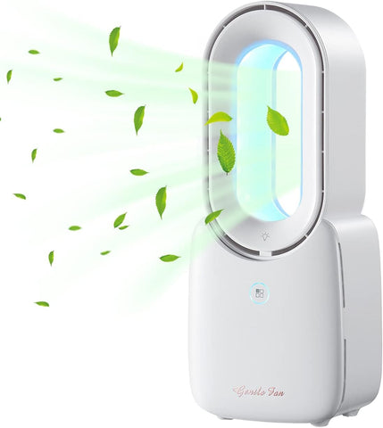 Let'me desk fan bladeless design safe cooling for kids and pets