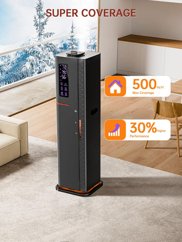 Let'me mist output up to 500 ml/h for larger rooms.