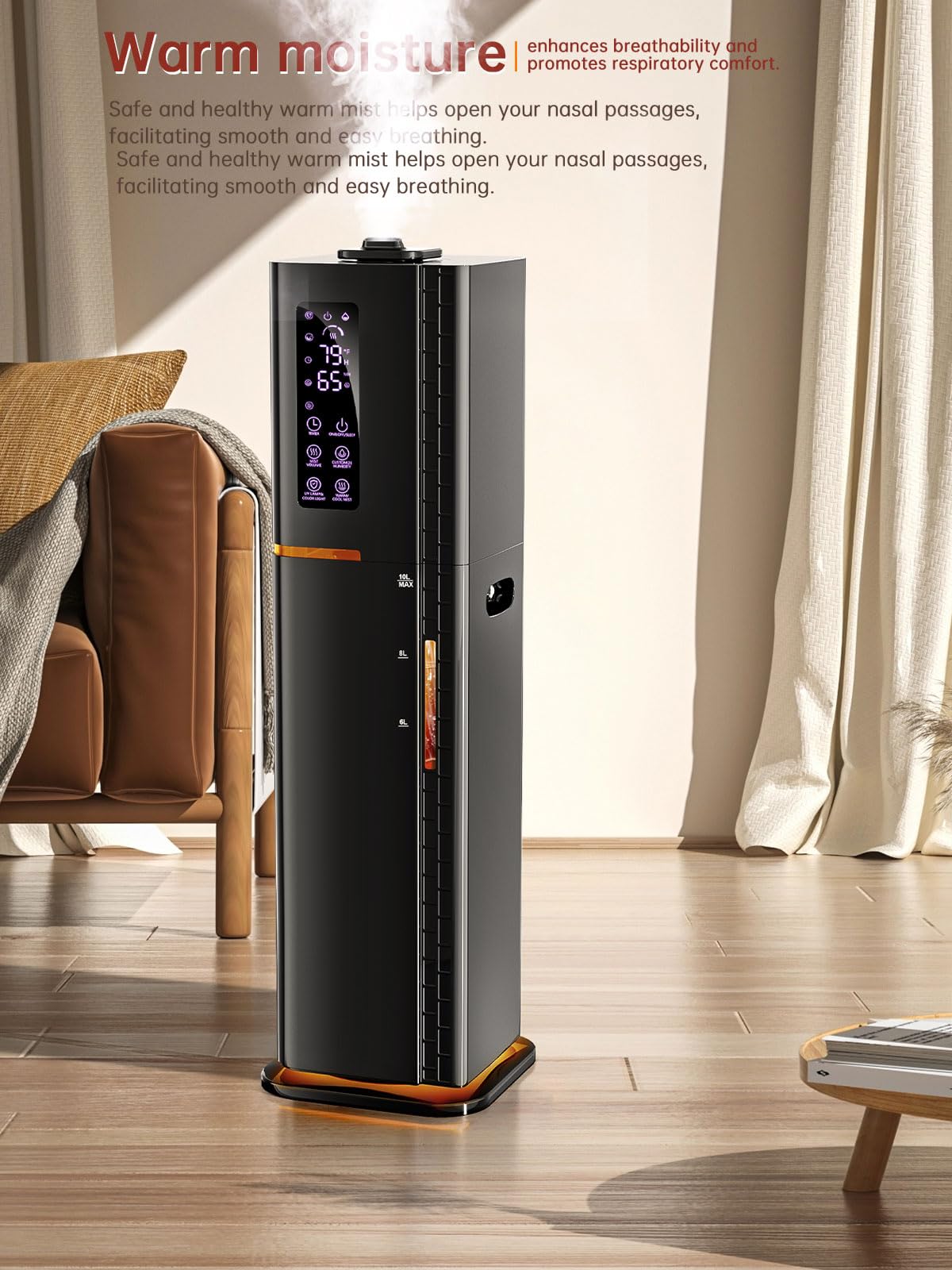 Let'me remote control makes setting modes convenient from bed or sofa.