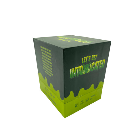 Let's Get Intoxicated 150-card deck on table boosts lively party vibes.