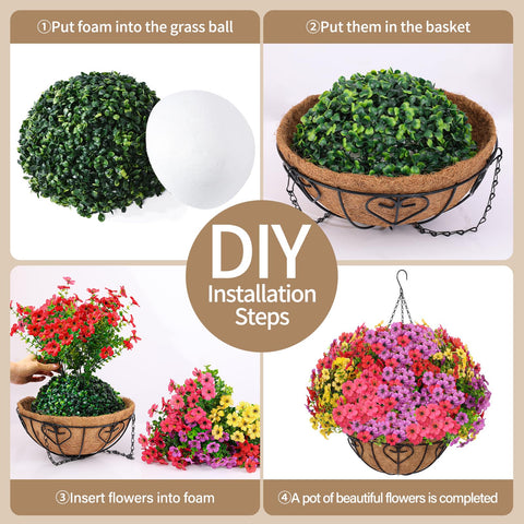 LetuoClips moss ball and coconut coir basket simplify outdoor setup.