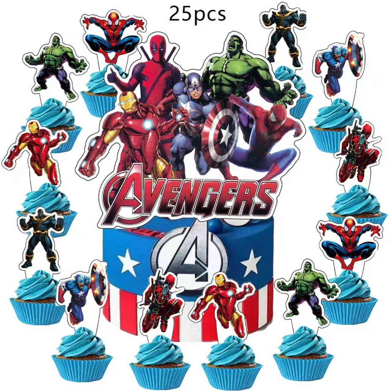Leuaxmy Avengers hanging swirls decorate ceilings for dynamic visuals.