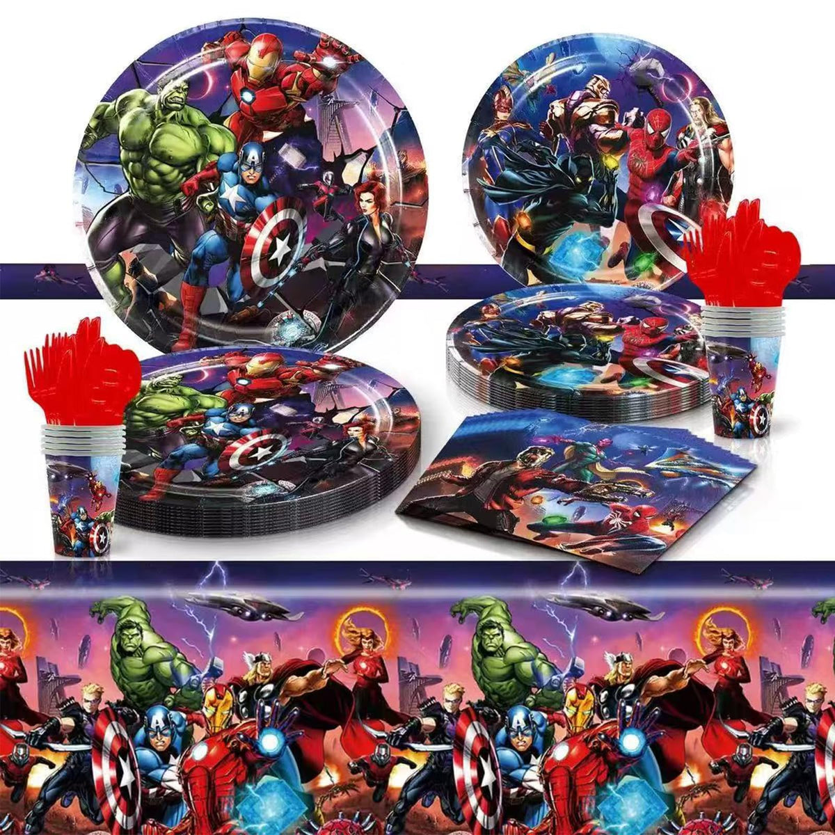 Leuaxmy Avengers plates for kid-friendly meals with sturdy design